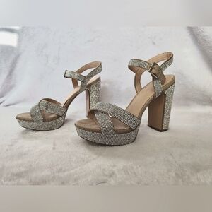 Maripe Leilani chunky rhinestone heels